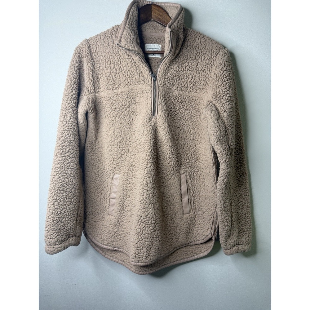 Abercrombie & Fitch Soft A & F Sherpa‎ 1/4 zip fleece Medium
